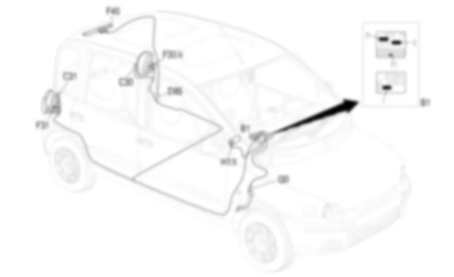 LUCI STOP - Localizzazione componenti Fiat MULTIPLA 1.9 JTD 8V  da 06/99 a 03/02