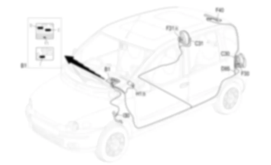 LUCI STOP - Localizzazione componenti Fiat MULTIPLA 1.9 JTD 8V  da 04/02 a 08/03