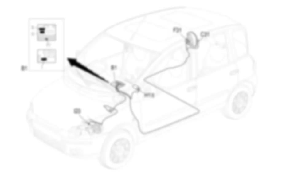 LUCI RETROMARCIA - Localizzazione componenti Fiat MULTIPLA 1.9 JTD 8V  da 04/02 a 08/03