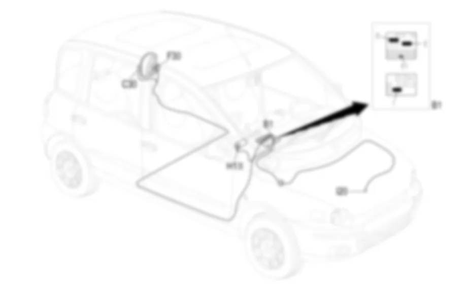 LUCI RETROMARCIA - Localizzazione componenti Fiat MULTIPLA 1.9 JTD 8V  da 06/99 a 03/02