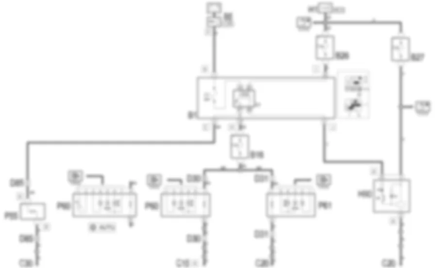 SBRINAMENTO LUNOTTO               E SPECCHI RETROVISORI - Schema elettrico Fiat MULTIPLA 1.9 JTD 8V  da 04/02 a 08/03