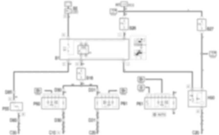 SBRINAMENTO LUNOTTO               E SPECCHI RETROVISORI - Schema elettrico Fiat MULTIPLA 1.9 JTD 8V  da 06/99 a 03/02