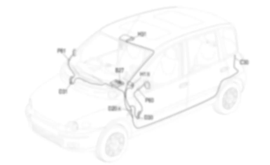 REGOLAZIONE SPECCHI               ESTERNI - Localizzazione componenti Fiat MULTIPLA 1.9 JTD 8V  da 09/03