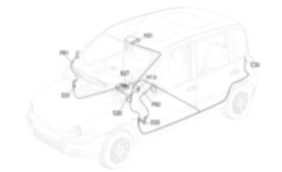 REGOLAZIONE SPECCHI               ESTERNI - Localizzazione componenti Fiat MULTIPLA 1.9 JTD 8V  da 06/04