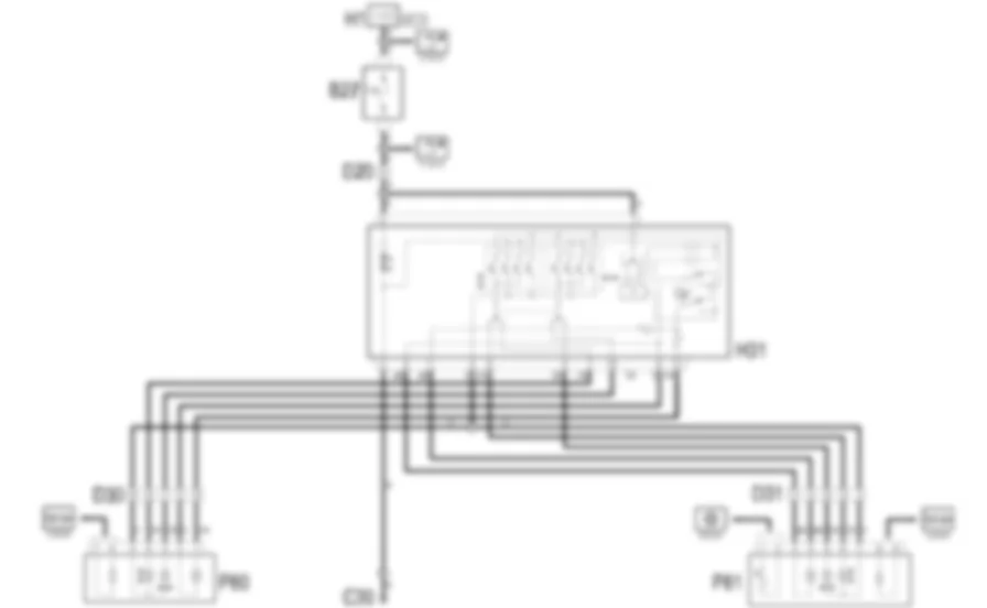 REGOLAZIONE SPECCHI               ESTERNI - Schema elettrico Fiat MULTIPLA 1.9 JTD 8V  fino a 05/99