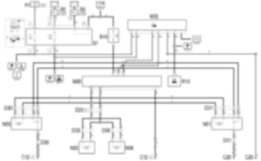 BLOCCAPORTE - Schema elettrico Fiat MULTIPLA 1.9 JTD 8V  da 06/99 a 03/02