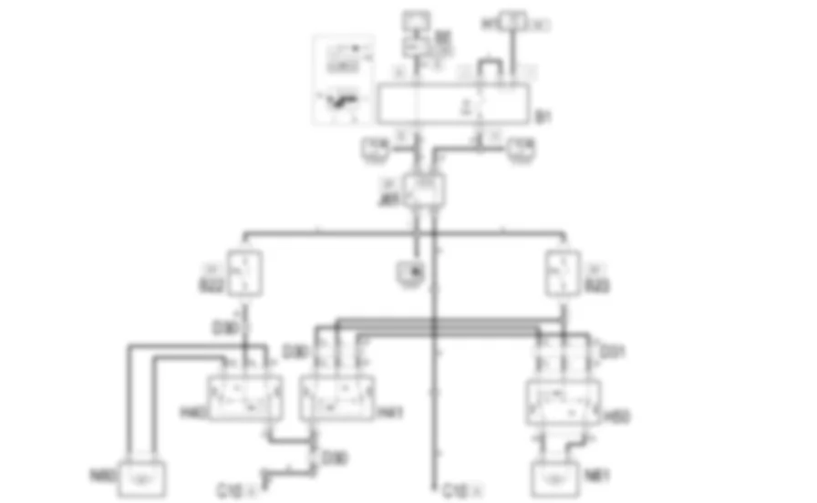ALZACRISTALLI  ANTERIORI - Schema elettrico Fiat MULTIPLA 1.9 JTD 8V  da 06/99 a 03/02
