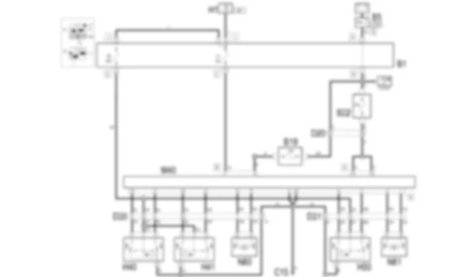 ALZACRISTALLI  ANTERIORI - Schema elettrico Fiat MULTIPLA 1.9 JTD 8V  da 06/99 a 03/02