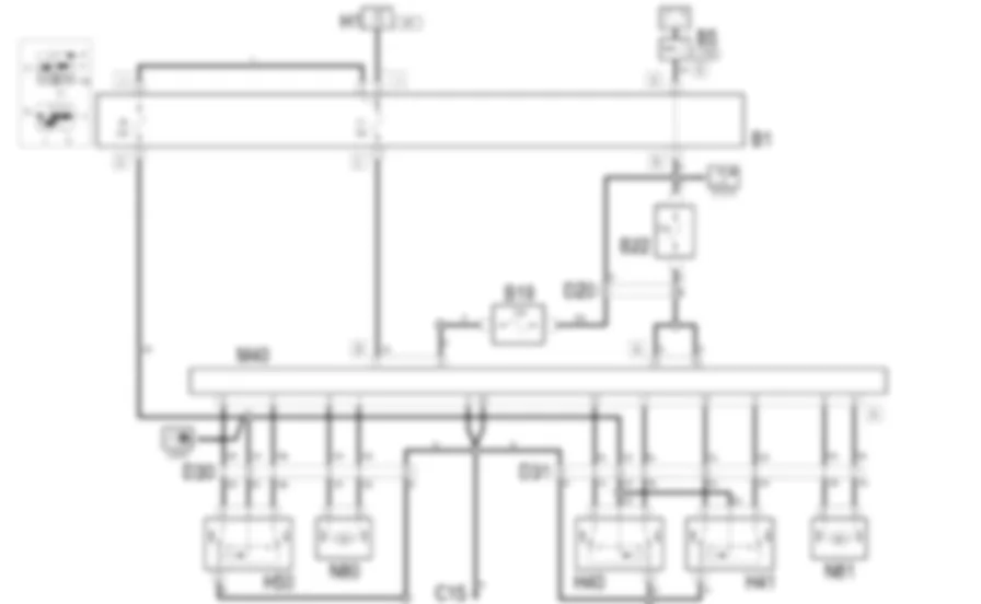 ALZACRISTALLI  ANTERIORI - Schema elettrico Fiat MULTIPLA 1.9 JTD 8V  da 06/99 a 03/02