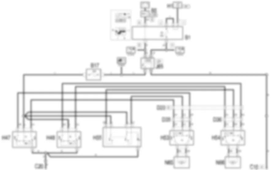 ALZACRISTALLI POSTERIORI - Schema elettrico Fiat MULTIPLA 1.9 JTD 8V  da 04/02 a 08/03
