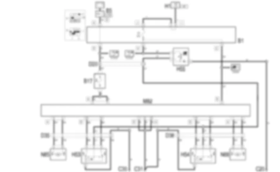 ALZACRISTALLI POSTERIORI - Schema elettrico Fiat MULTIPLA 1.9 JTD 8V  fino a 05/04