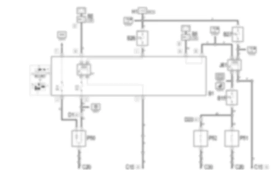 ACCENDISIGARI / PRESA DI CORRENTE - Schema elettrico Fiat MULTIPLA 1.9 JTD 8V fino a 05/04 ACCENDISIGARI / PRESA DI CORRENTE - Schema elettrico Fiat MULTIPLA 1.9 JTD 8V fino a 05/04