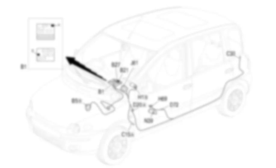 SEDILI REGOLABILI ELETTRICAMENTE - Localizzazione componenti Fiat MULTIPLA 1.9 JTD 8V  fino a 05/04