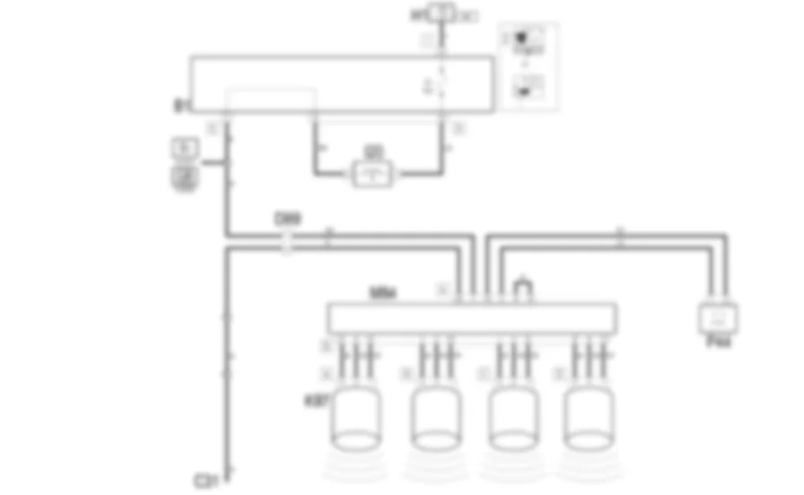 SENSORE DI PARCHEGGIO - Schema elettrico Fiat MULTIPLA 1.9 JTD 8V  da 06/99 a 03/02