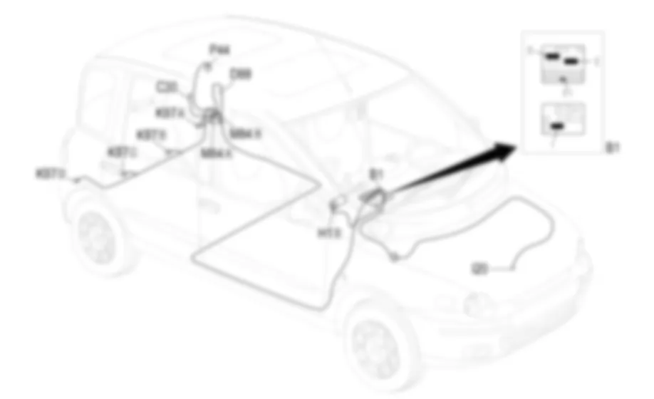 SENSORE DI PARCHEGGIO - Localizzazione componenti Fiat MULTIPLA 1.9 JTD 8V  da 06/99 a 03/02