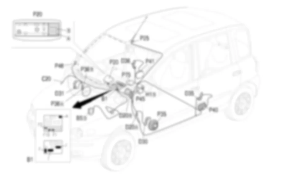 AUTORADIO - Localizzazione componenti Fiat MULTIPLA 1.9 JTD 8V fino a 05/04 AUTORADIO - Localizzazione componenti Fiat MULTIPLA 1.9 JTD 8V fino a 05/04