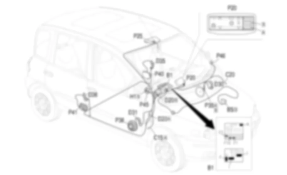 AUTORADIO - Localizzazione componenti Fiat MULTIPLA 1.9 JTD 8V da 06/99 a 03/02 AUTORADIO - Localizzazione componenti Fiat MULTIPLA 1.9 JTD 8V da 06/99 a 03/02