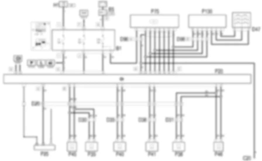 AUTORADIO - Schema elettrico Fiat MULTIPLA 1.9 JTD 8V da 04/02 a 08/03 AUTORADIO - Schema elettrico Fiat MULTIPLA 1.9 JTD 8V da 04/02 a 08/03