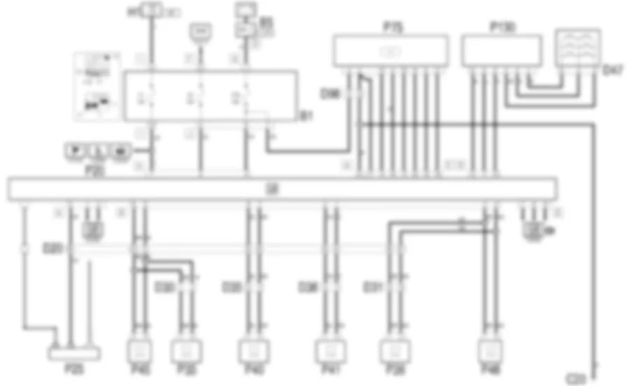 AUTORADIO - Schema elettrico Fiat MULTIPLA 1.9 JTD 8V da 06/99 a 03/02 AUTORADIO - Schema elettrico Fiat MULTIPLA 1.9 JTD 8V da 06/99 a 03/02