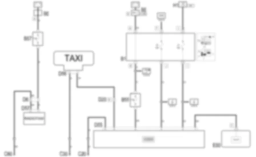 PREDISPOSIZIONE TAXI - Schema elettrico Fiat MULTIPLA 1.9 JTD 8V  da 06/99 a 03/02
