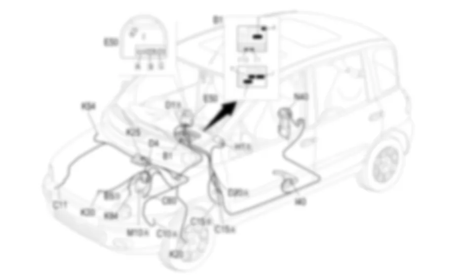 STRUMENTO DI BORDO - Localizzazione componenti Fiat MULTIPLA 1.6 16v  fino a 05/04