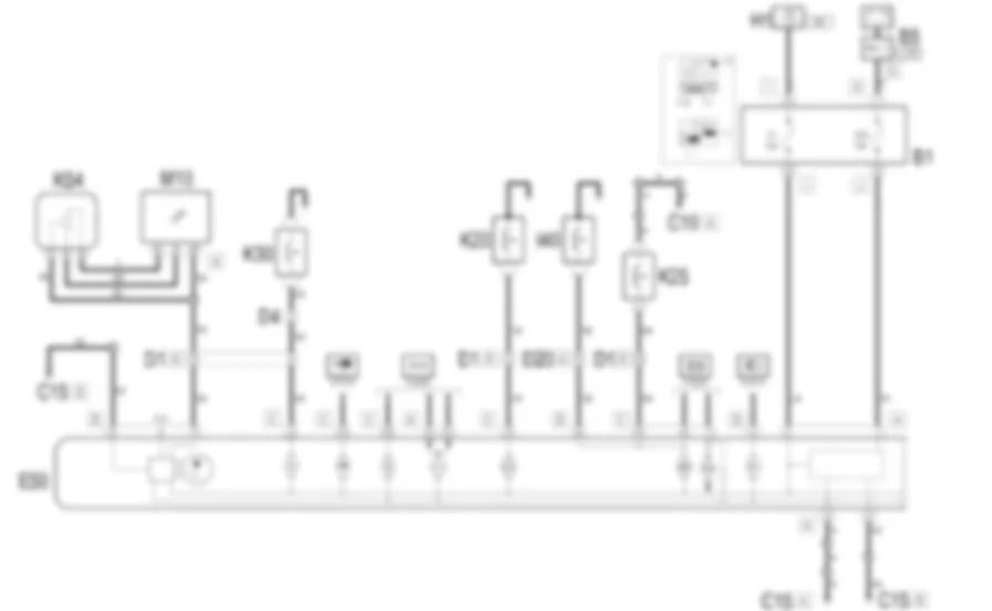 STRUMENTO DI BORDO - Schema elettrico Fiat MULTIPLA 1.6 16v  fino a 05/04