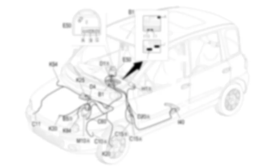 STRUMENTO DI BORDO - Localizzazione componenti Fiat MULTIPLA 1.6 16v  fino a 05/04