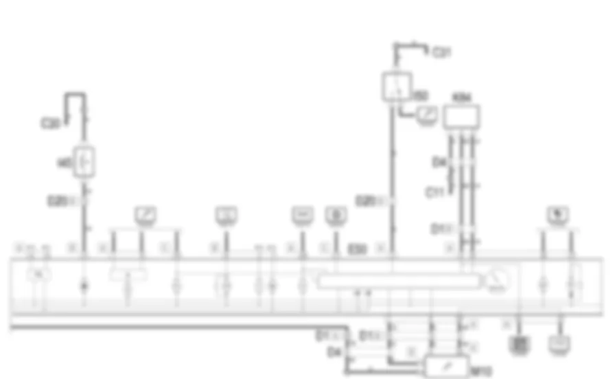 STRUMENTO DI BORDO - Schema elettrico Fiat MULTIPLA 1.6 16v  fino a 05/04