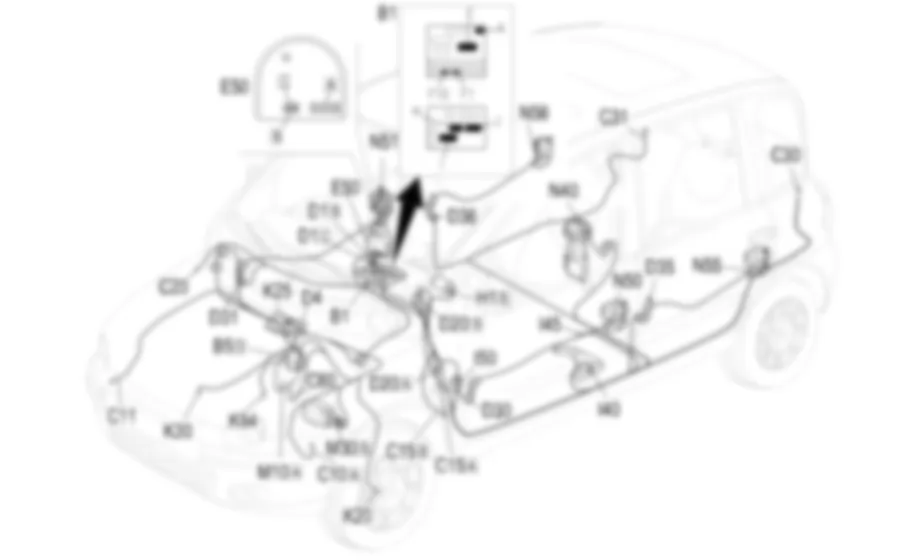 STRUMENTO DI BORDO - Localizzazione componenti Fiat MULTIPLA 1.6 16v  fino a 05/04