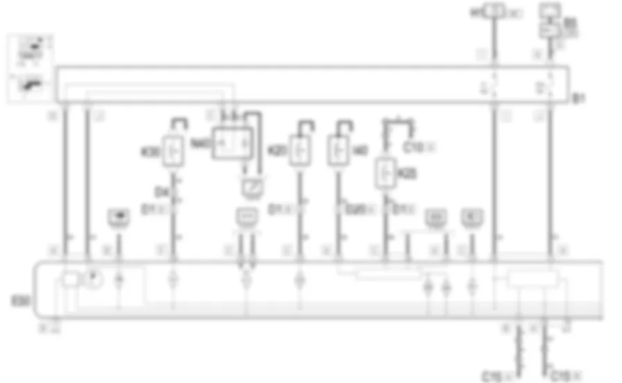 STRUMENTO DI BORDO - Schema elettrico Fiat MULTIPLA 1.9 JTD 8V  da 06/99 a 03/02