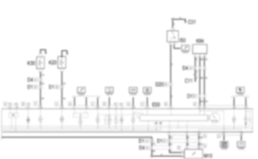 STRUMENTO DI BORDO - Schema elettrico Fiat MULTIPLA 1.6 16v  fino a 05/04