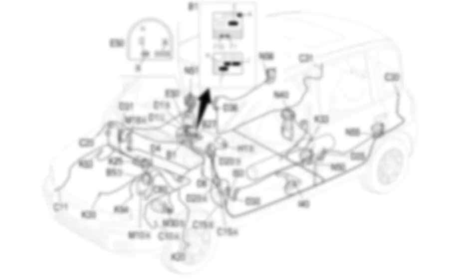 STRUMENTO DI BORDO - Localizzazione componenti Fiat MULTIPLA 1.6 16v  fino a 05/04