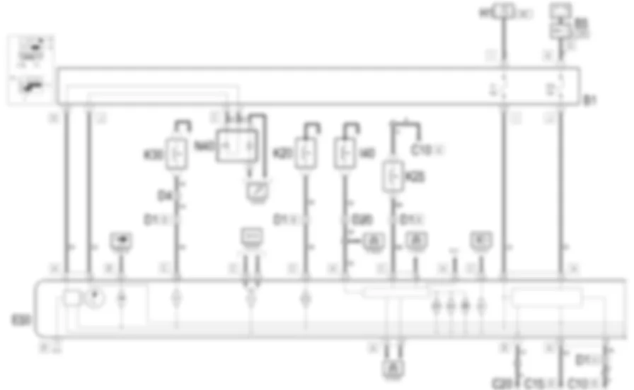 STRUMENTO DI BORDO - Schema elettrico Fiat MULTIPLA 1.9 JTD 8V  da 04/02 a 08/03