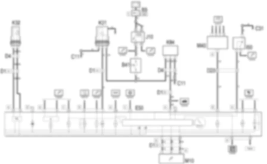 STRUMENTO DI BORDO - Schema elettrico Fiat MULTIPLA 1.9 JTD 8V  da 04/02 a 08/03
