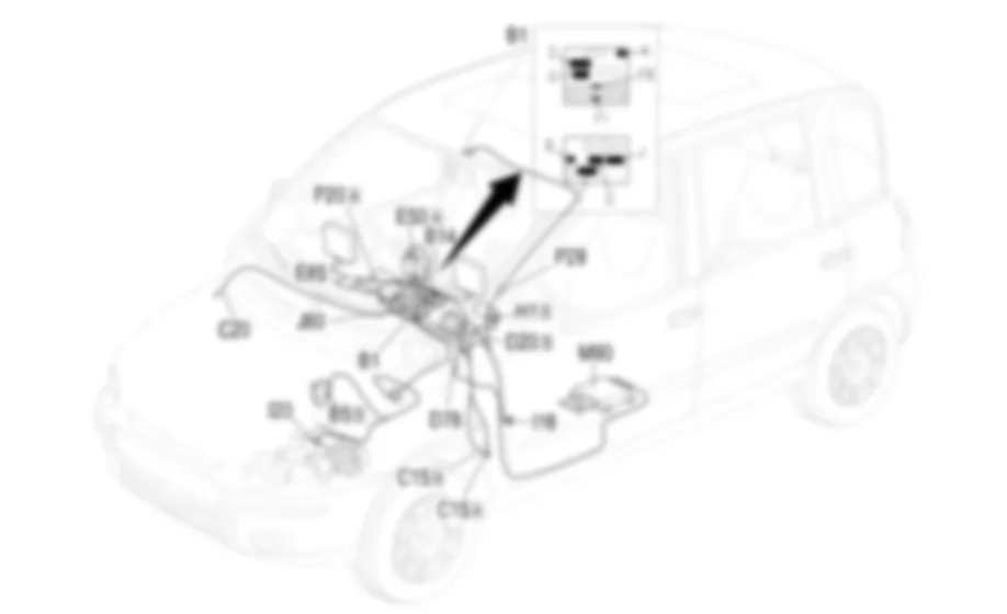 NAVIGATORE - Localizzazione componenti Fiat MULTIPLA 1.9 JTD 8V  da 06/99 a 03/02