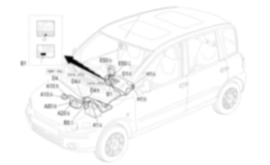 AVVIAMENTO E RICARICA - Localizzazione componenti Fiat MULTIPLA 1.6 16v  fino a 05/04