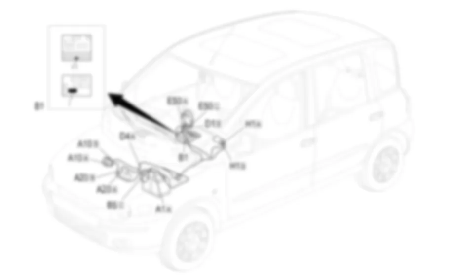 AVVIAMENTO E RICARICA - Localizzazione componenti Fiat MULTIPLA 1.6 16v  fino a 05/04