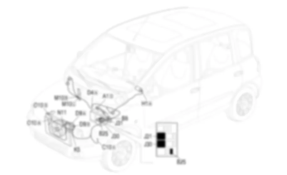 RAFFREDDAMENTO MOTORE - Localizzazione componenti Fiat MULTIPLA 1.9 JTD 8V  da 04/02 a 08/03