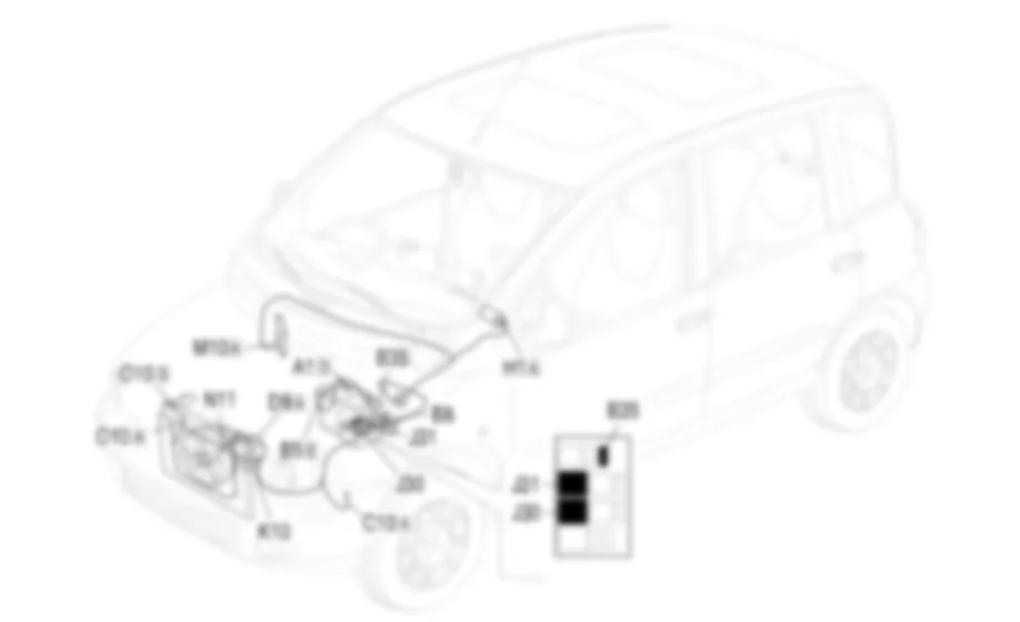 RAFFREDDAMENTO MOTORE - Localizzazione componenti Fiat MULTIPLA 1.9 JTD 8V  da 06/99 a 03/02