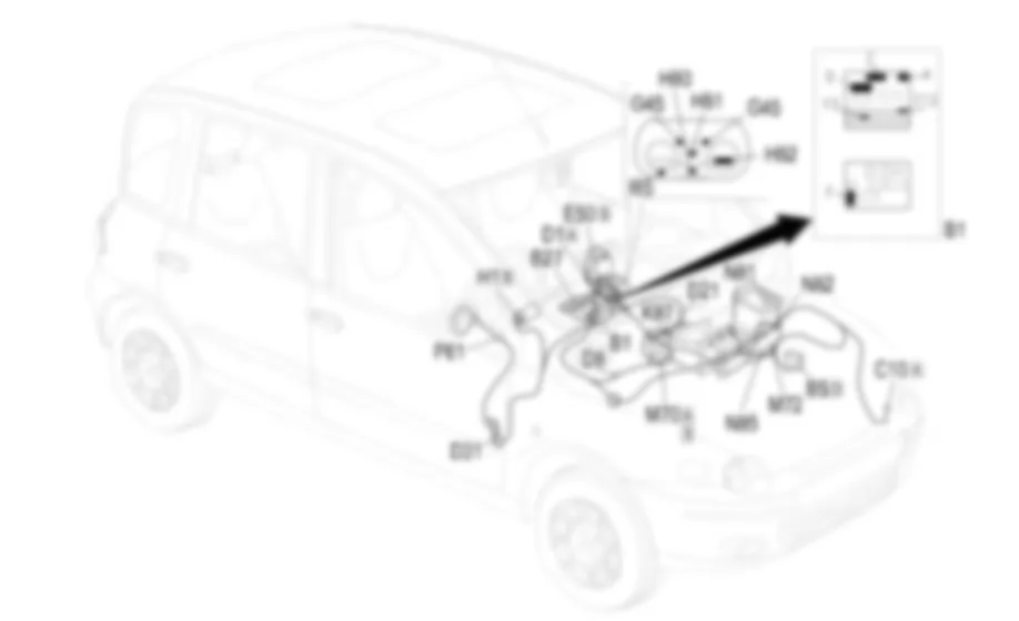 CONDIZIONATORE - Localizzazione componenti Fiat MULTIPLA 1.9 JTD 8V fino a 05/04 CONDIZIONATORE - Localizzazione componenti Fiat MULTIPLA 1.9 JTD 8V fino a 05/04