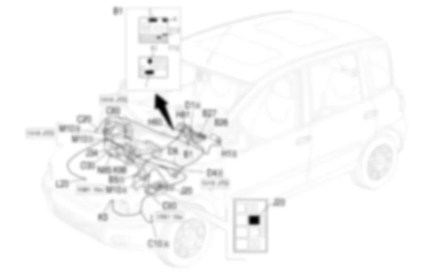 INSERIMENTO COMPRESSORE - Localizzazione componenti Fiat MULTIPLA 1.9 JTD 8V da 04/02 a 08/03 INSERIMENTO COMPRESSORE - Localizzazione componenti Fiat MULTIPLA 1.9 JTD 8V da 04/02 a 08/03