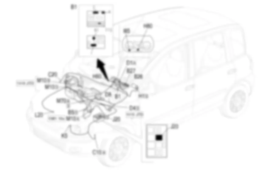 INSERIMENTO COMPRESSORE - Localizzazione componenti Fiat MULTIPLA 1.9 JTD 8V da 04/02 a 08/03 INSERIMENTO COMPRESSORE - Localizzazione componenti Fiat MULTIPLA 1.9 JTD 8V da 04/02 a 08/03