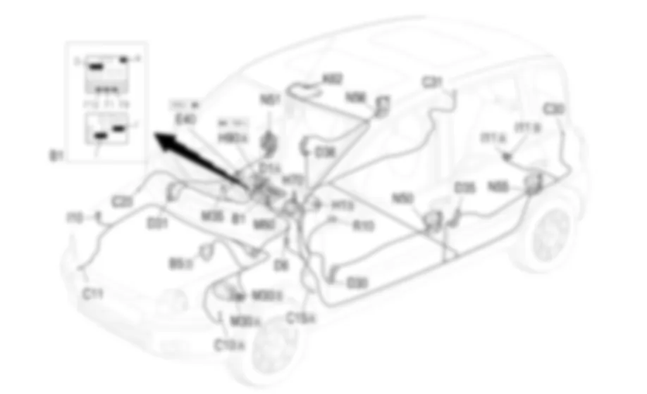 ALLARME - Localizzazione componenti Fiat MULTIPLA 1.9 JTD 8V da 04/02 a 08/03 ALLARME - Localizzazione componenti Fiat MULTIPLA 1.9 JTD 8V da 04/02 a 08/03