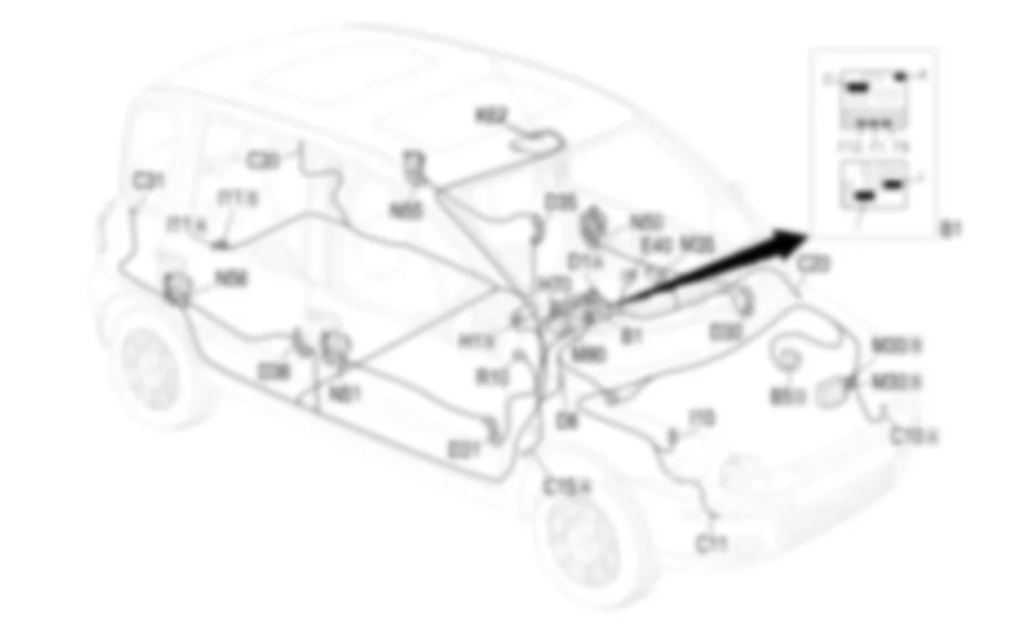 ALLARME - Localizzazione componenti Fiat MULTIPLA 1.9 JTD 8V da 06/99 a 03/02 ALLARME - Localizzazione componenti Fiat MULTIPLA 1.9 JTD 8V da 06/99 a 03/02