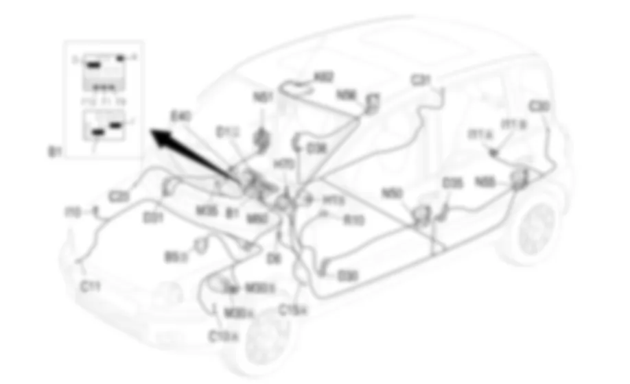 ALLARME - Localizzazione componenti Fiat MULTIPLA 1.9 JTD 8V da 06/99 a 03/02 ALLARME - Localizzazione componenti Fiat MULTIPLA 1.9 JTD 8V da 06/99 a 03/02