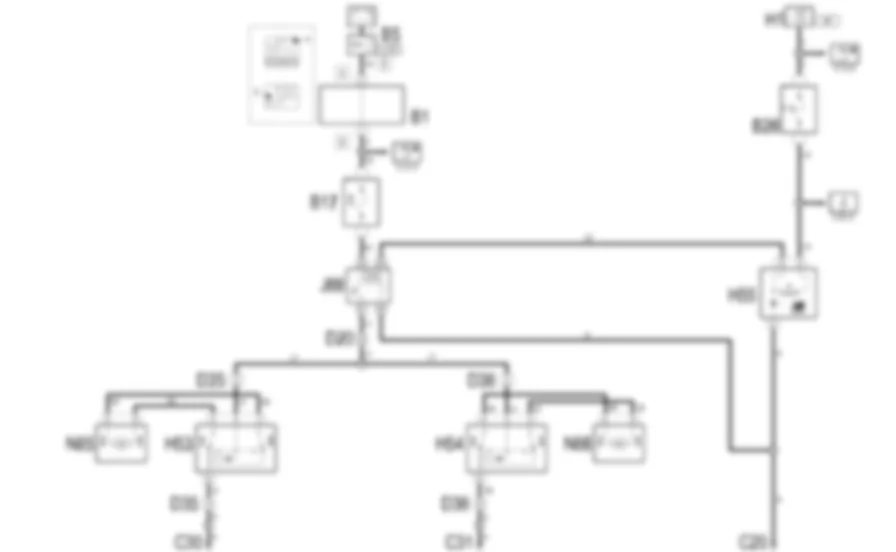 PODNOSNIKI SZYB               TYLNYCH - Schemat elektryczny Fiat MULTIPLA 1.6 16v  fino a 05/99