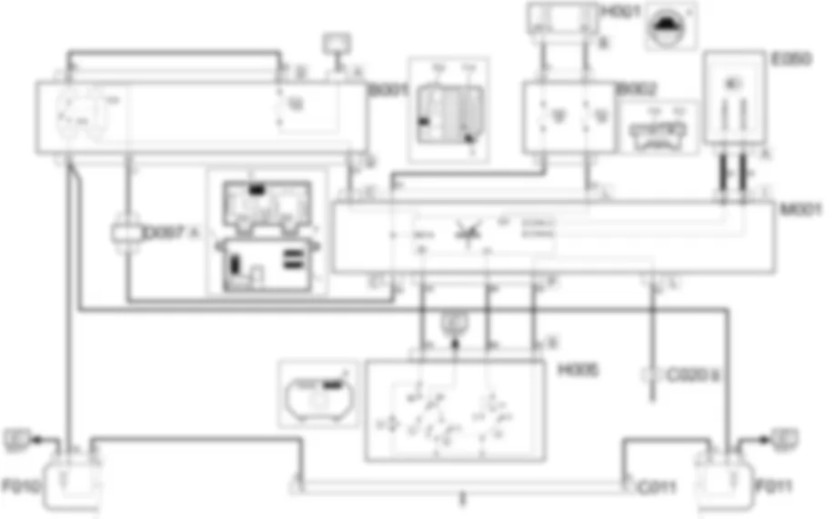 LUCI ABBAGLIANTI - SCHEMA ELETTRICO Fiat PANDA 1.3 JTD 16v  