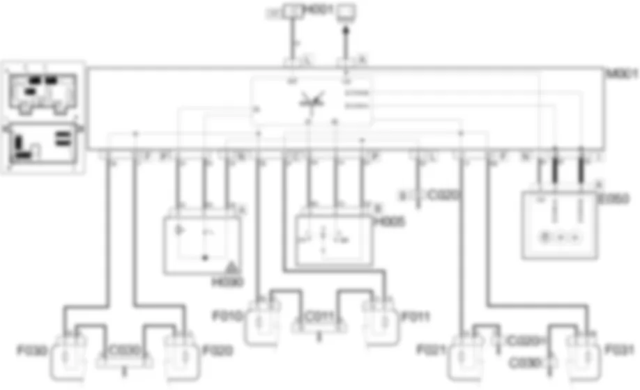 LUCI DIREZIONE / EMERGENZA - SCHEMA ELETTRICO Fiat PANDA 1.2 8v  