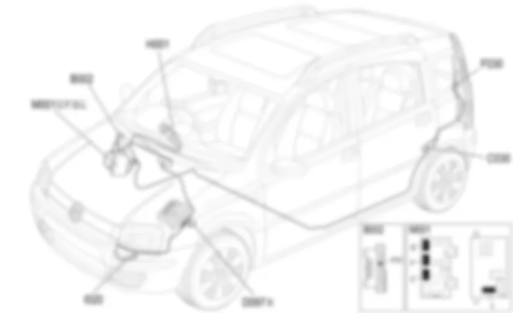 REVERSING LIGHTS - COMPONENT LOCATION Fiat PANDA 1.3 JTD 16v  