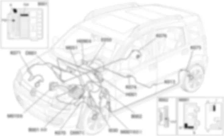 ESP - COMPONENT LOCATION Fiat PANDA 1.3 JTD 16v  